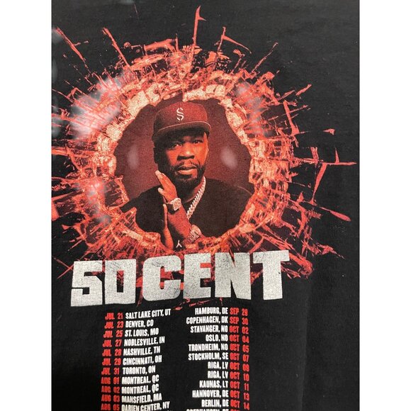 50 Cent The Final Lap Tour 2023 T-Shirt 2XL Black Concert Tee - Picture 4 of 6